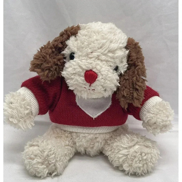 Dan Dee  Valentines Dog with Red Heart sweater  Plush Stuffed Animal Toy - Picture 7 of 14